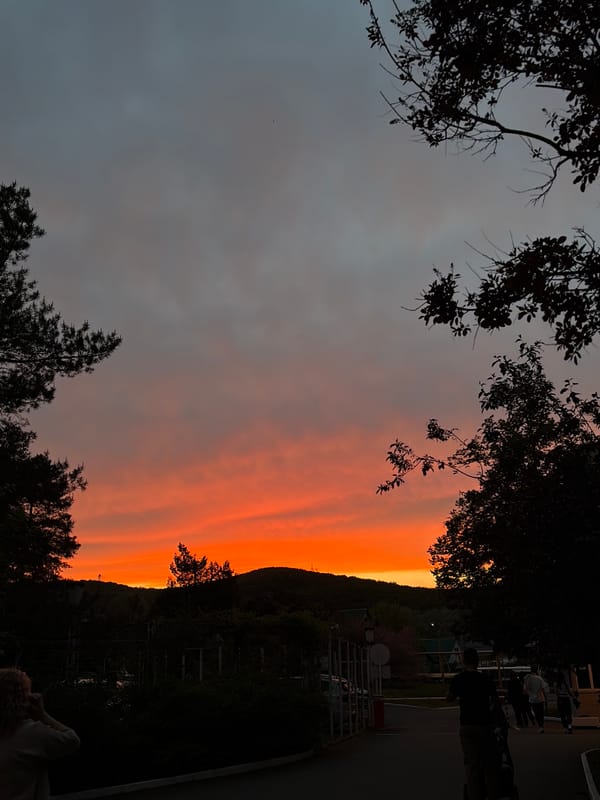 Evening moments captured in Goryachiy Klyuch during sunset hour