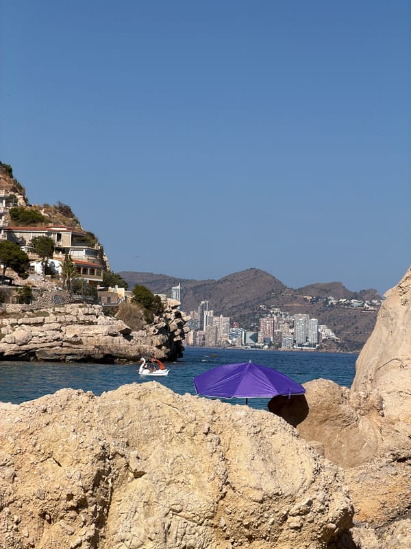 Crowded beaches and rocky shores along the Costa Blanca