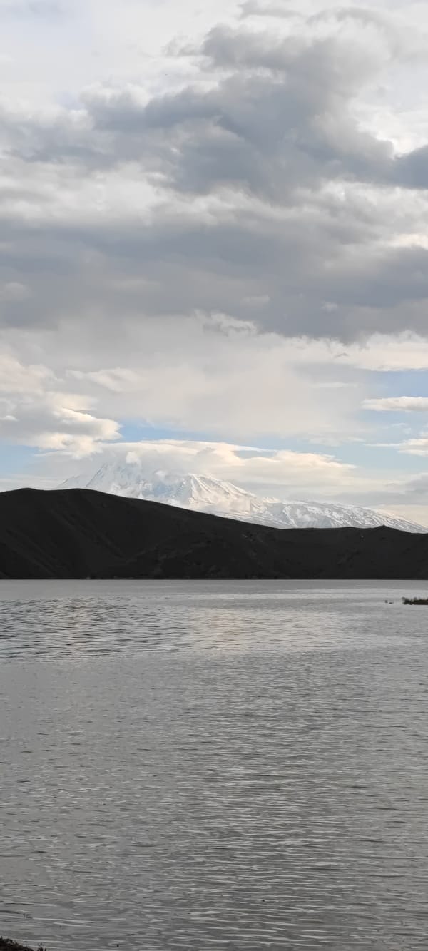 Lake views captured near Lanjazat, Armenia amid mountainous landscape