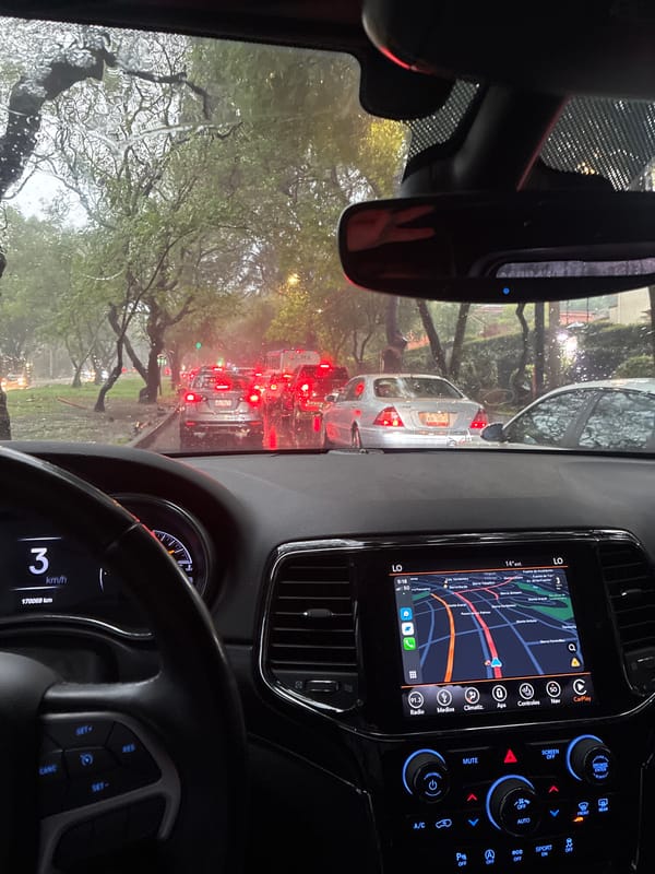 Heavy traffic observed in Mexico City streets Monday evening