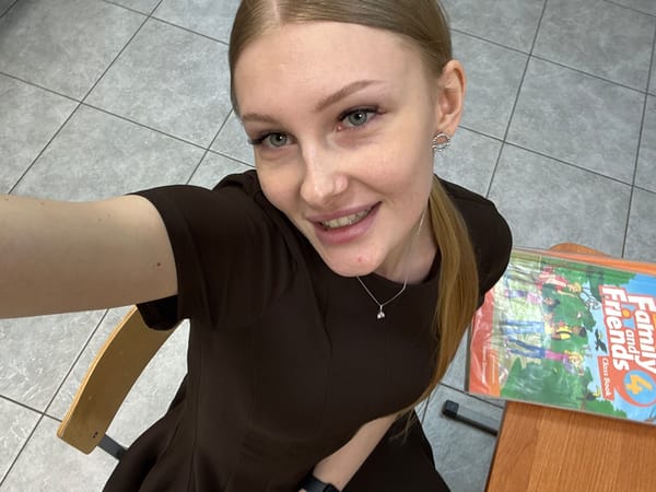 Woman takes multiple selfies across Perm locations over afternoon