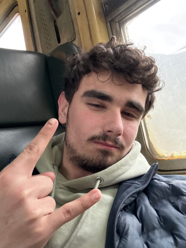 Young man spotted on public transport in Lyutibrod, Bulgaria