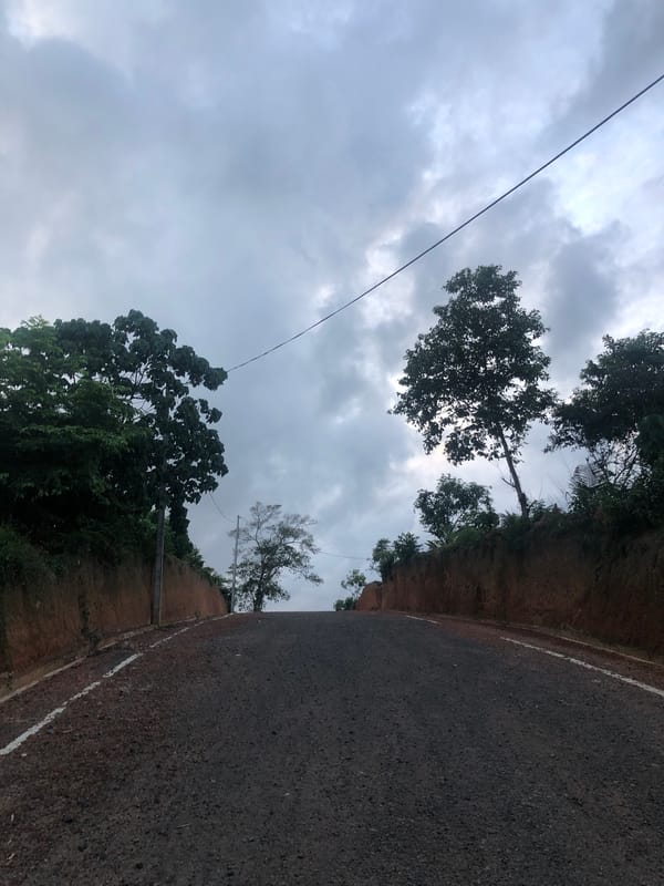 Hill road observed in Ahangama, Sri Lanka