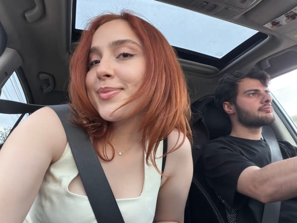 Driver documents rainy afternoon journey through rural Georgia