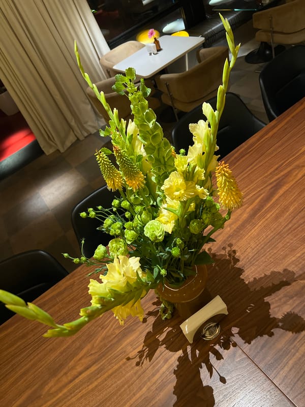 Inside a cozy Yerevan bar with vinyl, leather, and flowers