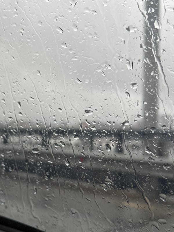 Early morning rain obscures car wash view in Perm