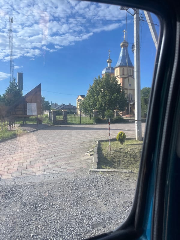 Morning street views captured in Storozhnytsia, Ukraine