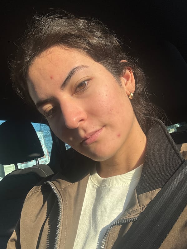 Young woman photographed in car in Puebla, Mexico
