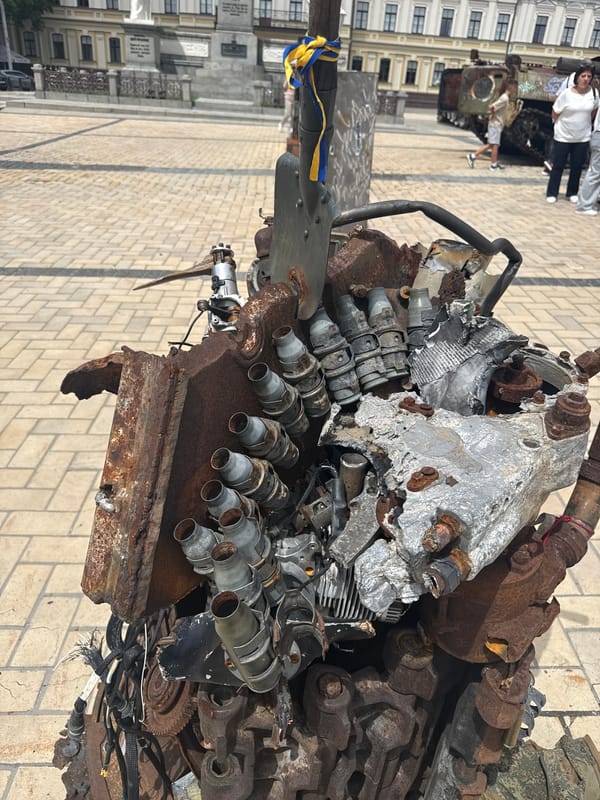 Destroyed Russian military hardware on display in central Kyiv