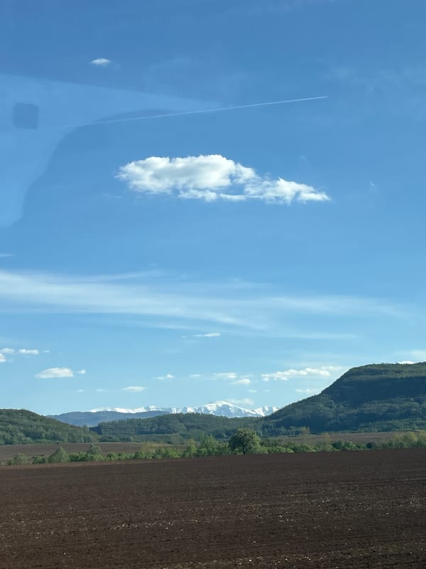 Clear day landscape documented in Riahovtsite, Bulgaria