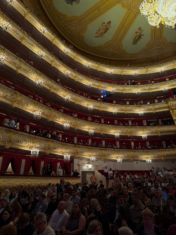 Live performance night at Moscow's Bolshoi Theatre