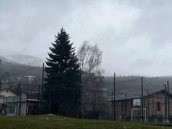 Overcast day observed across residential Vladaya, Bulgaria
