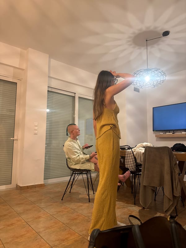Plaka residence interior documented across multiple rooms Friday evening
