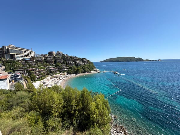 Hillside resort overlooks the Adriatic in Budva, Montenegro