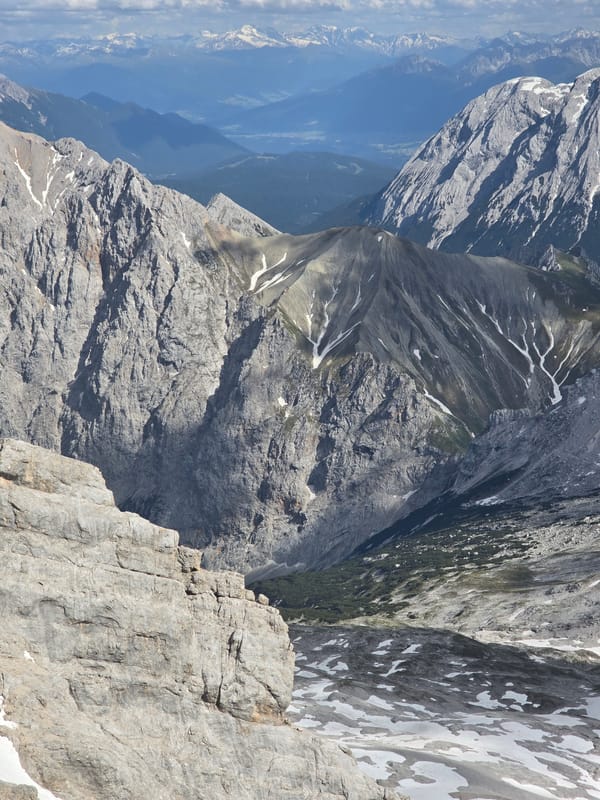 Alpine summit views from Zugspitze region, Germany