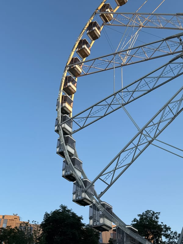 Budapest landmarks observed including Champions League-branded Ferris wheel