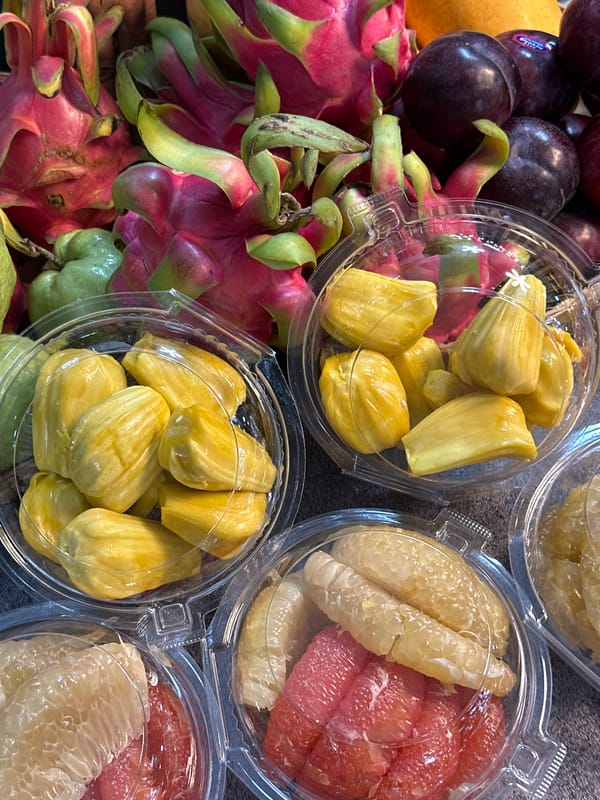 Tropical fruit display documented in Koh Phangan, Thailand