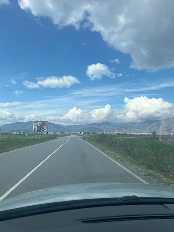 Spring day travel and landscape views documented in Sliven