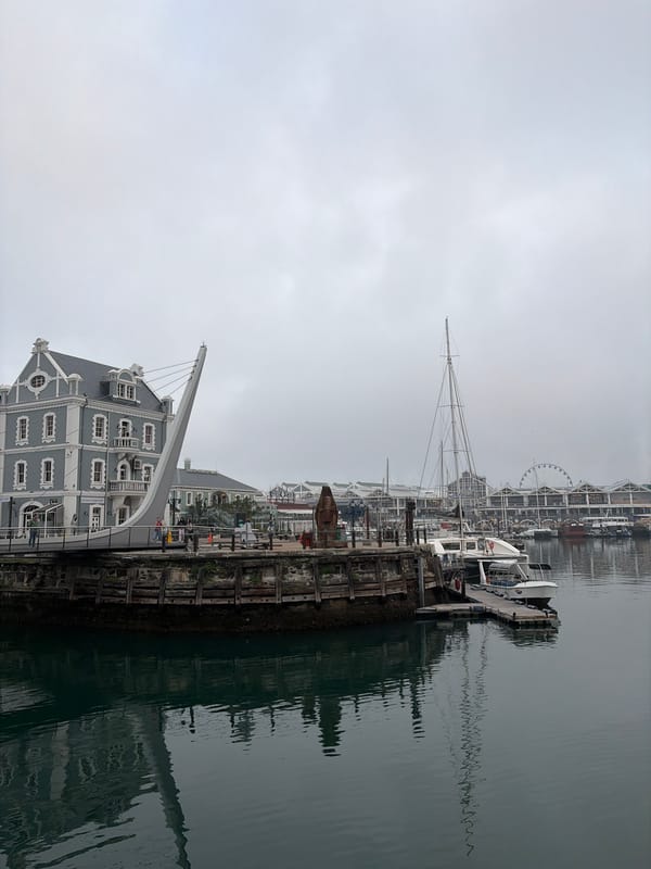 Hazy morning documented at Cape Town's V&A Waterfront
