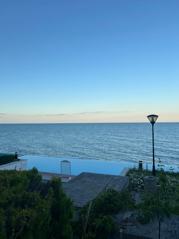 Evening Black Sea views from Varna coastline terraces