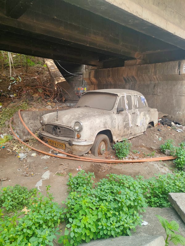 Abandoned car and elephant-decorated building spotted in Ernakulam