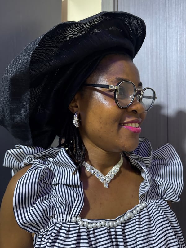 Woman poses for photo session in Ajara, Nigeria venue