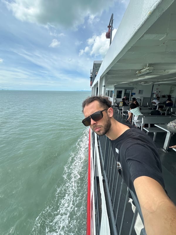 Ferry crossing and coastline hangout around Don Sak, Thailand