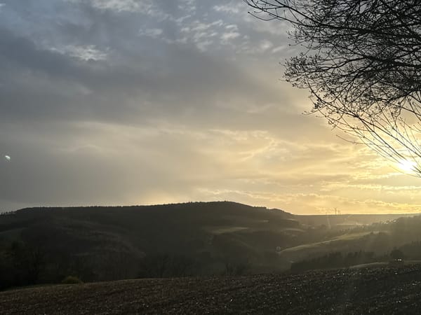 Rural sunset landscape captured near Engen, Germany