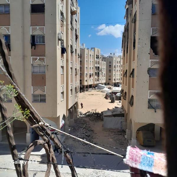 Aerial views document destruction, makeshift housing in Khan Yunis