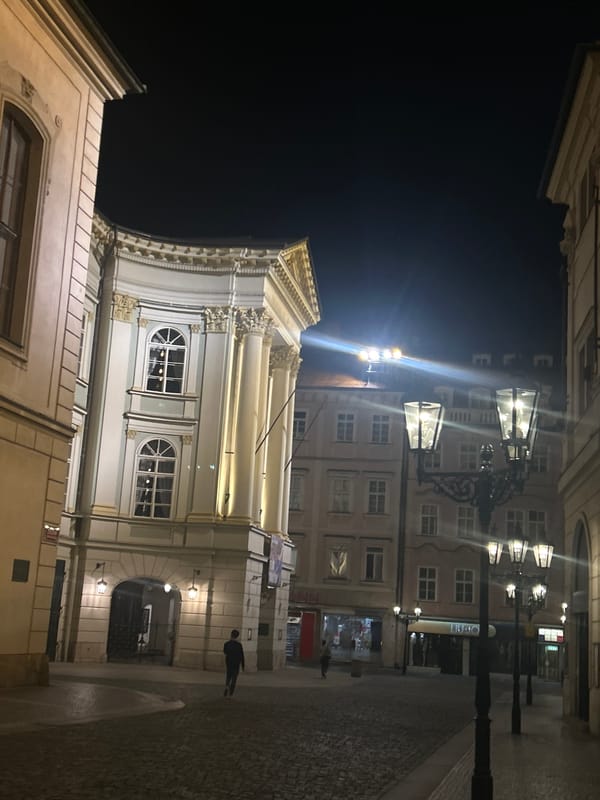Night stroll through Prague's Old Town captures historic landmarks