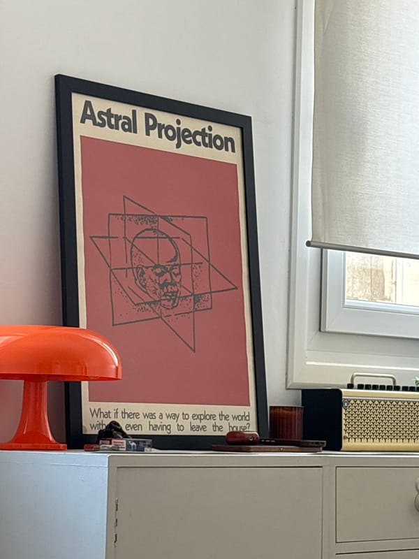 Astral Projection poster observed on wall in Santiago