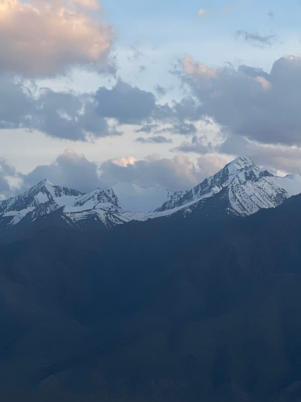 Leh, India: city, palace, and Himalayan peaks up close