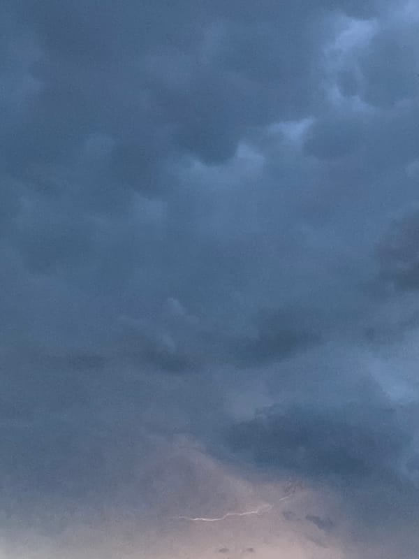 Stormy skies brewing over Omsk at dusk