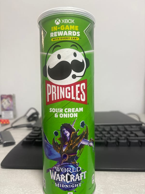Gaming-branded Pringles container spotted in Plovdiv, Bulgaria