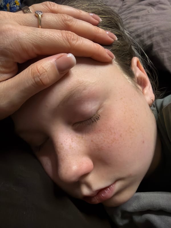Tender moment captured with sleeping child in Dubovaya, Russia