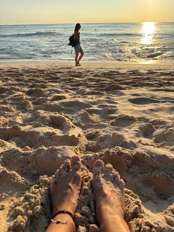 Morning beach life unfolds in Kuta Selatan, Indonesia