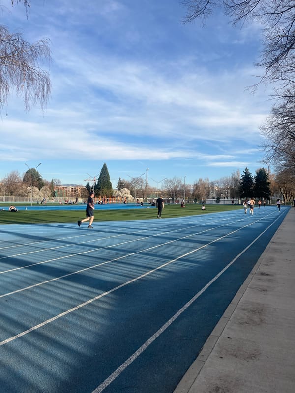 Athletic activity observed at Sofia track facility