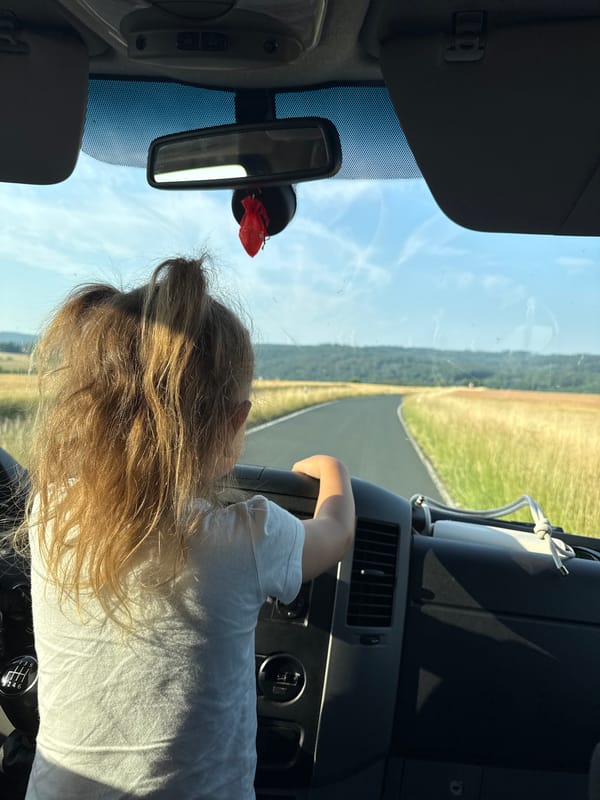 Golden fields and a rural road stop in Oberquembach, Germany