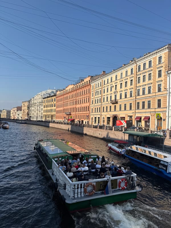 Sunny afternoon around Saint Petersburg's canals and landmarks