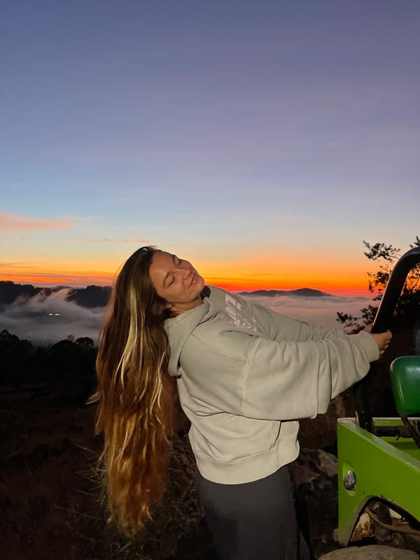 Relaxed pause in the cool highlands of Kintamani, Bali