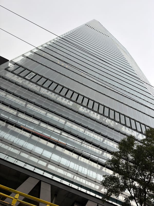 Inside and outside a modern Mexico City hotel