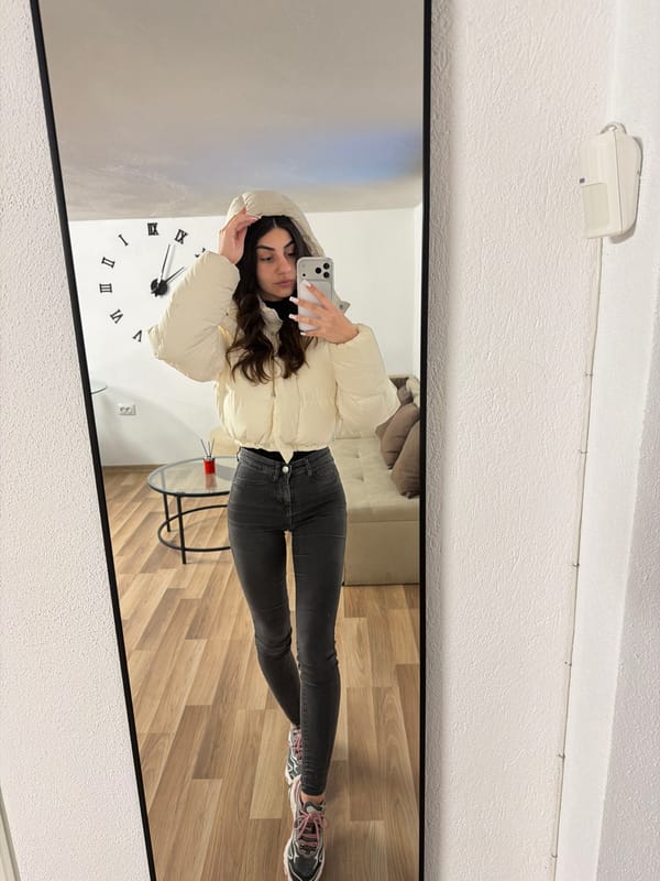 Person takes selfie in mirror in Gabrovo, Bulgaria