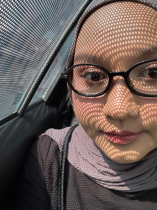 Late-night car portraits with dappled sunshade light, Tangerang