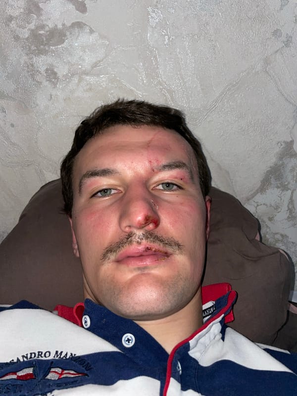 Injured man documented in Sochi bedroom