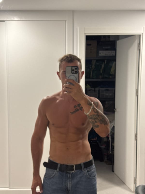 Mirror selfie series in a Finestrat bathroom, June evening