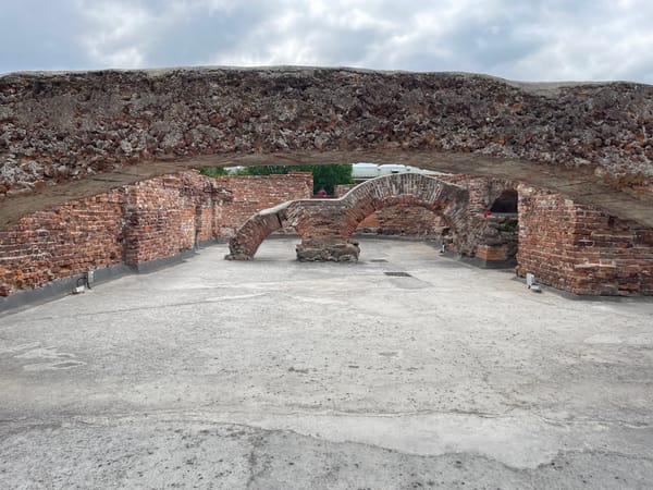 Military cadets march through historic Brest Fortress memorial complex