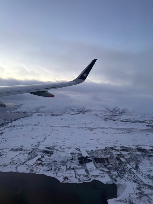 Passenger documents aerial views during flight over France