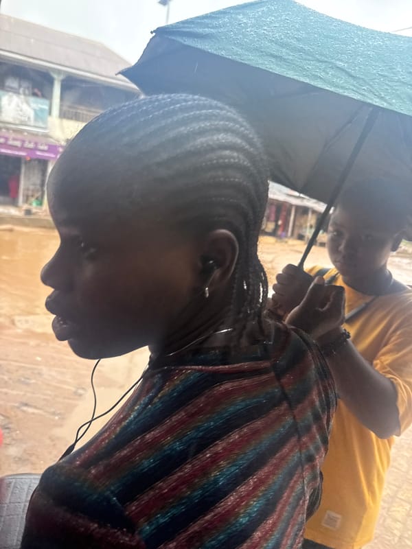 Rainy afternoon around a residential neighborhood in Ihiagwa, Nigeria