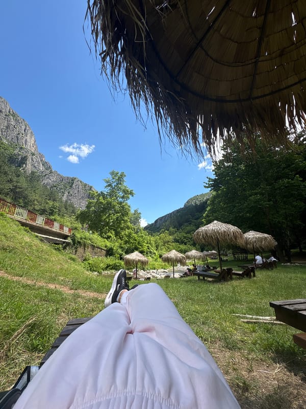 Riverside relaxation spot in Zgorigrad with mountain views