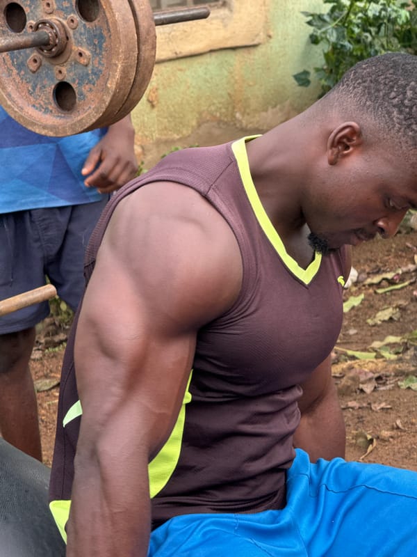 Solo outdoor gym session in Akwanga, Nigeria
